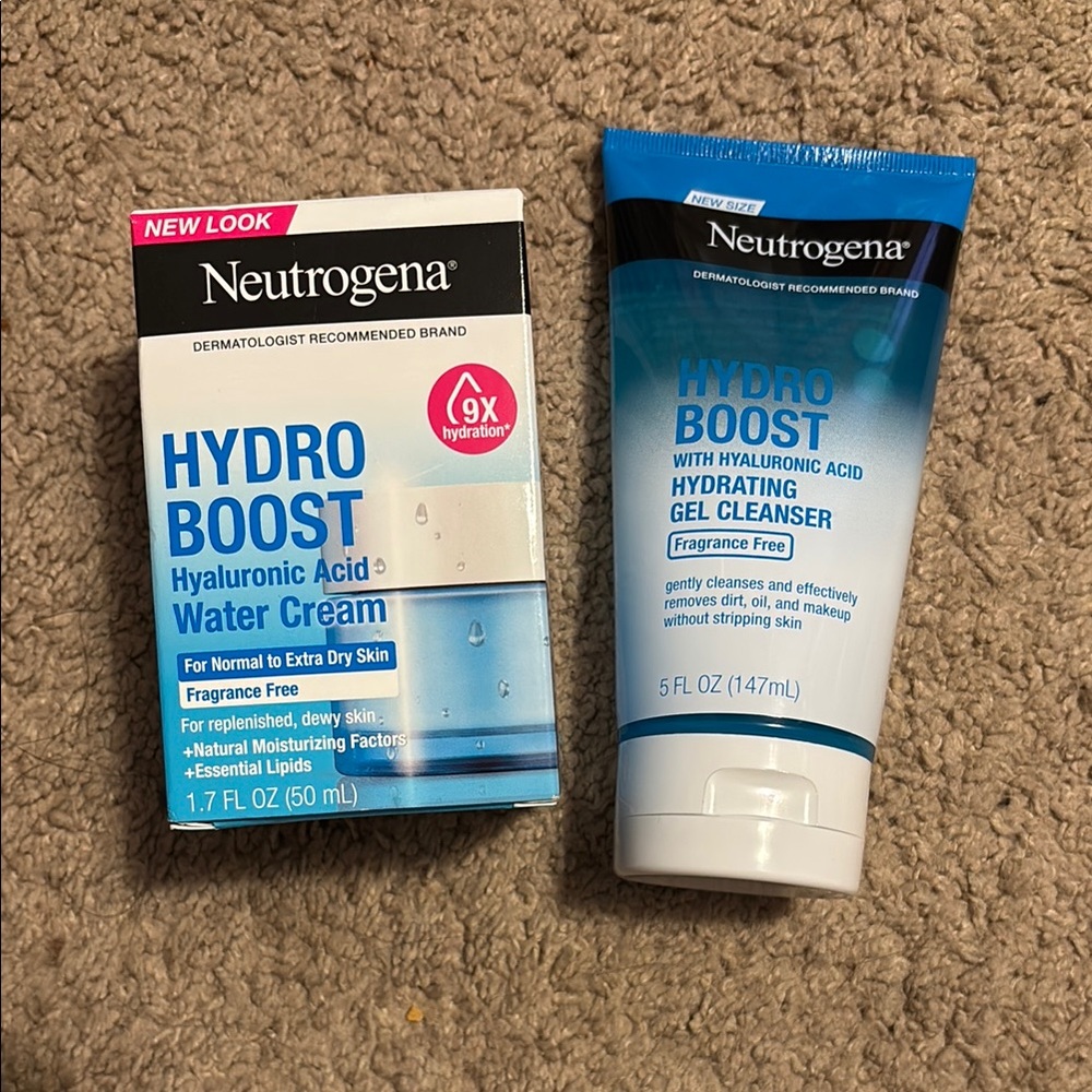 Neutrogena Hydro Boost Water Cream and Gel Cleanser Set-selling both together